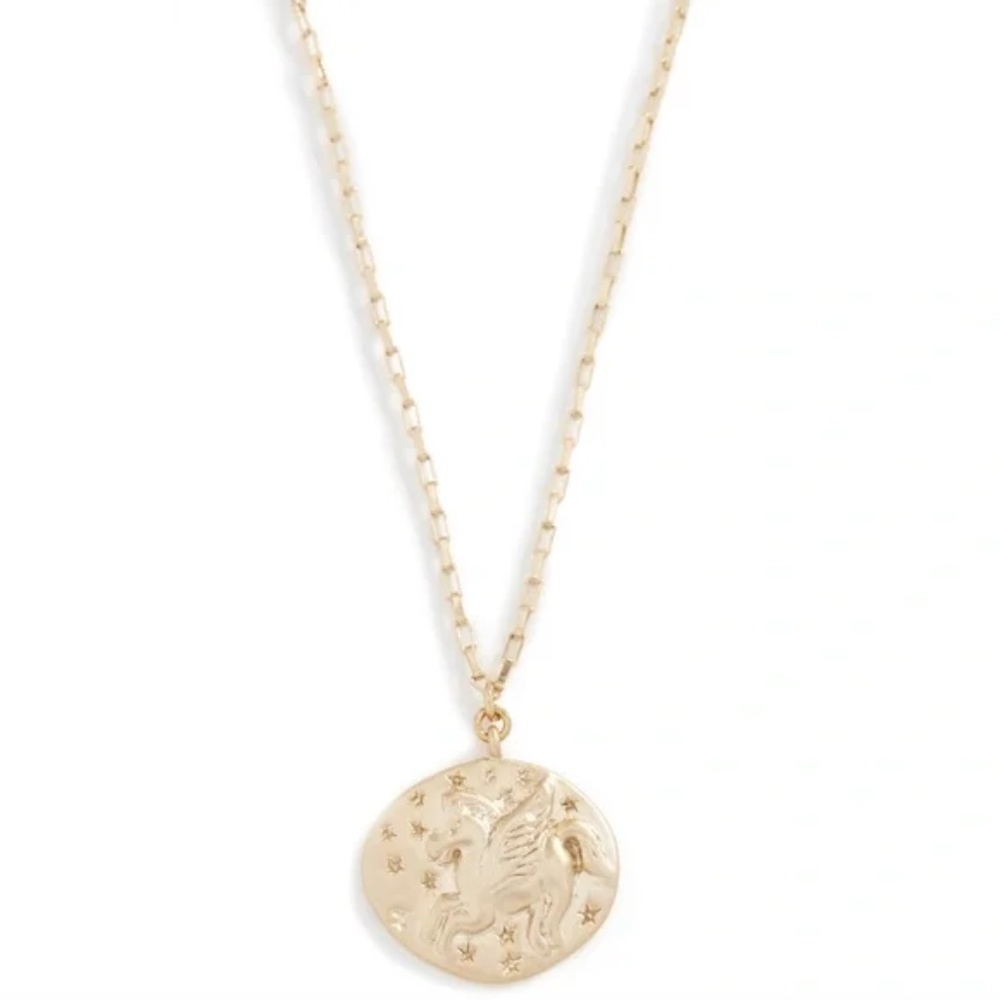 NEW SHASHI Revolve Coin Pegasus Necklace